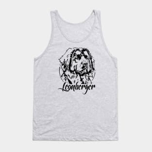 Funny Proud Leonberger dog portrait Tank Top